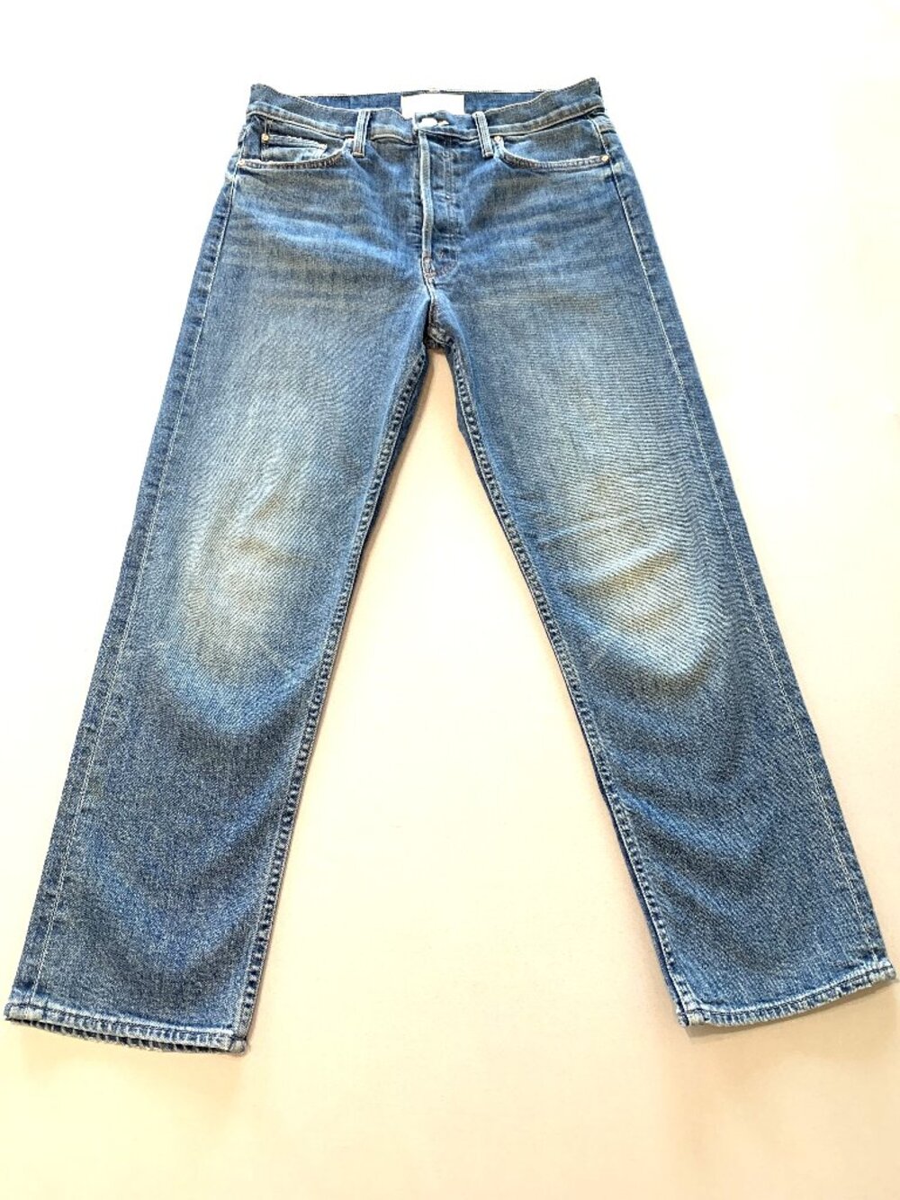 Mother Superior Tomcat Women Blue Jeans Size 31 Straight Leg Excellent Condion